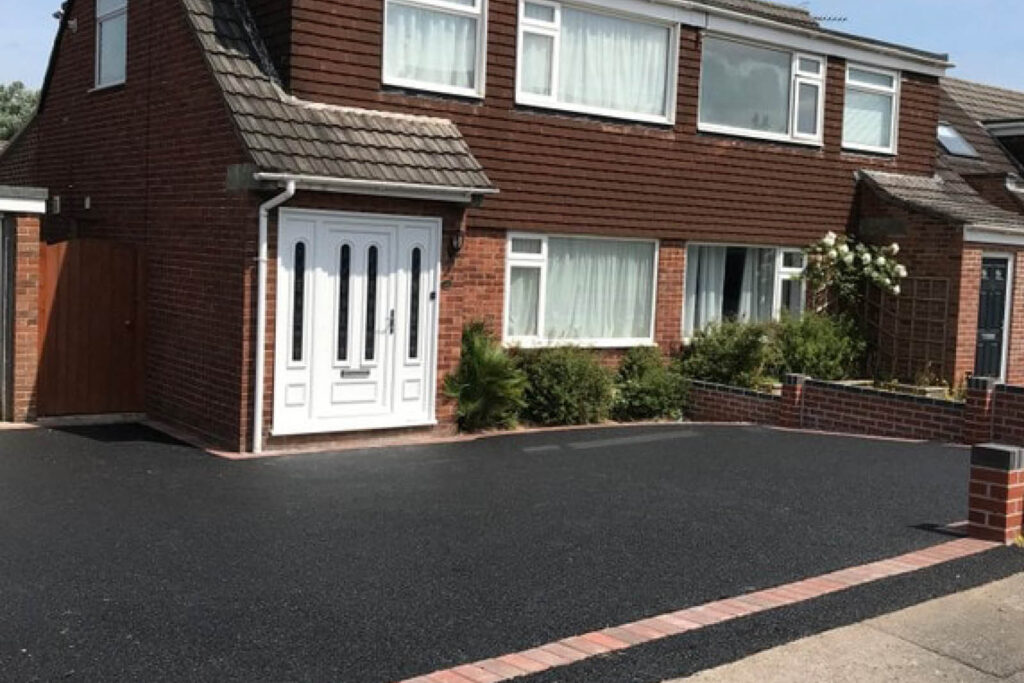 full width ashphalt driveway for customer in Ilkeston